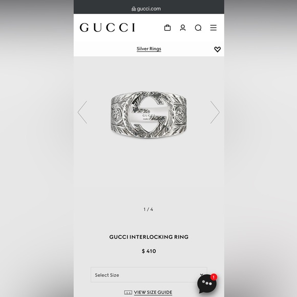 Gucci Interlocking G ring - size 6 1/2 - Picture 7 of 9